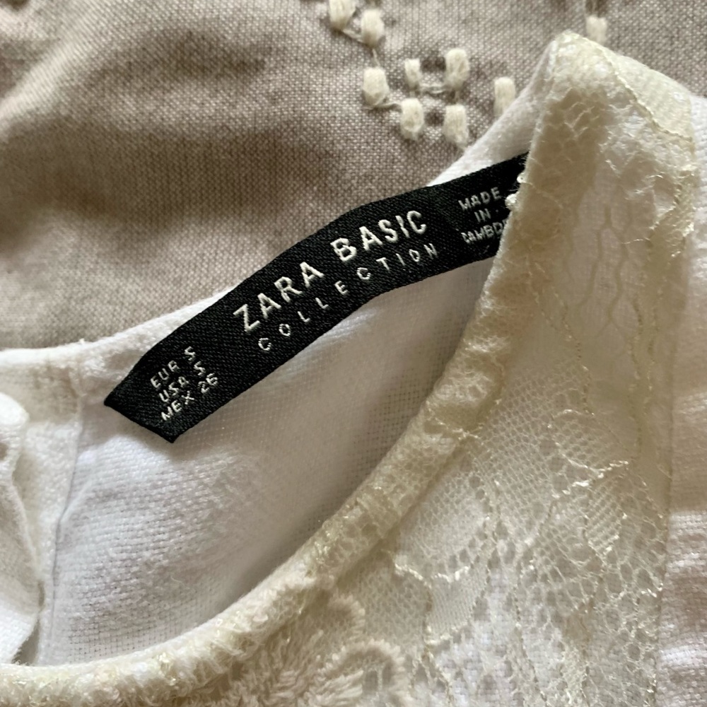 EUC ZARA BASIC linen blend top - Picture 5 of 8